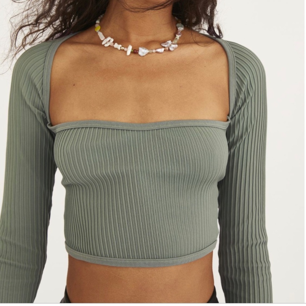 UO out from under twist seamless square neck top